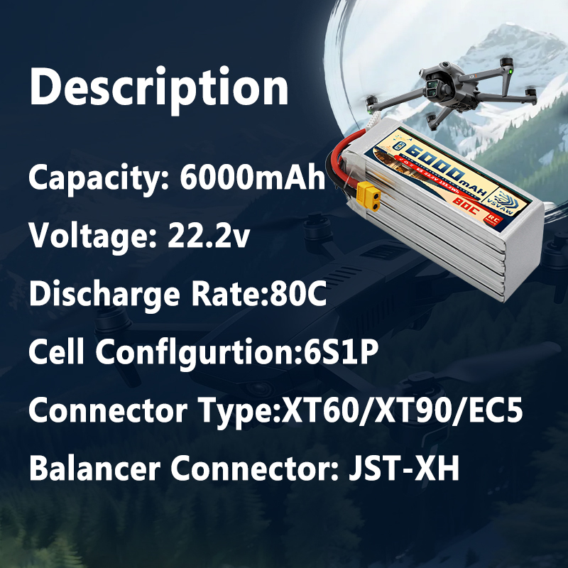 แบตเตอรี่ VSVAW 6S Lipo 6000mA - 6S Lipo Battery 22.2V 5000Mah บทวิจารณ์และราคา